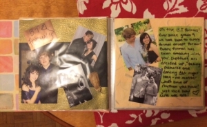 Page spread in photo album, celebrating our high school formals (Sara Nixon & Ryan Courtney)